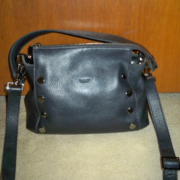 Hammitt Bryant Black Leather Handbag Gunmetal Hardware-EUC!! $495 - Picture 1 of 4